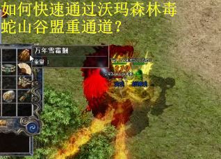 如何快速通过沃玛森林毒蛇山谷盟重通道? 如何快速通过沃玛森林毒蛇山谷盟重通道?